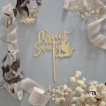 Złoty topper Chrzest Święty z gołębiem