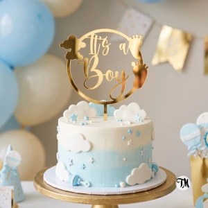 Topper "It's a Boy" w kole (Boho)