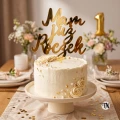 Złoty Topper na tort roczkowy napis "Mam już Roczek"