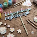 Drewniany Topper "Wszystkiego najlepszego"