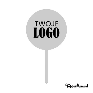 Topper piker Koło z logo cukierni