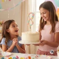 Drewniany topper na tort z cyfrą 8