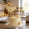 złoty Topper "Wszystkiego Najlepszego"