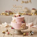 Drewniany Topper "Happy Birthday"