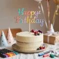 Topper "Happy Birthday" na tort
