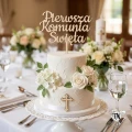 Drewniany topper na komunię