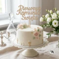 Drewniany Topper "Pierwsza Komunia Święta"