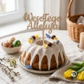Topper "Wesołego Alleluja" na Wielkanoc drewniany