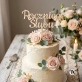Topper na rocznicę ślubu z drewna