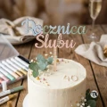 Drewniany topper na rocznicę ślubu