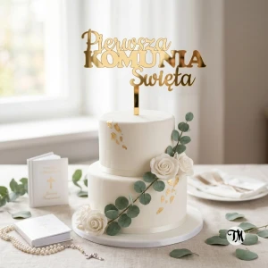 Topper "Pierwsza KOMUNIA Święta" (Sweet)