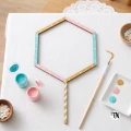 Drewniany Topper na tort heksagon