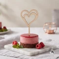 Drewniany topper w kształcie serca