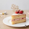 Drewniany topper sto lat na tort