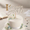 Drewniany Topper I Komunia Święta