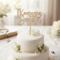 Topper drewniany z napisem I Komunia Święta