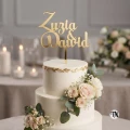 Topper z imionami złoty