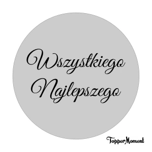 Dekor koło z grawerem "Wszystkiego Najlepszego"
