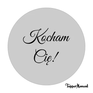 Dekor koło z grawerem "Kocham Cię"
