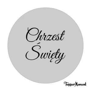 Dekor koło z grawerem "Chrzest Święty"