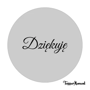 Dekor koło z grawerem "Dziękuję"
