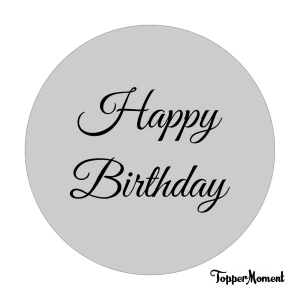 Dekor koło z grawerem "Happy Birthday"