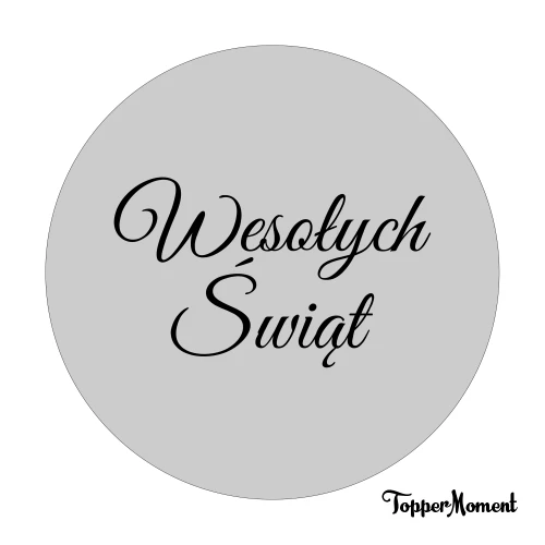 Dekor koło z grawerem "Wesołych Świąt"