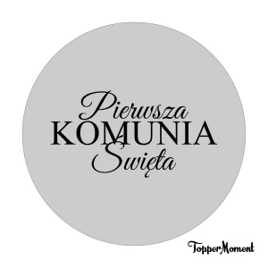 Dekor koło z grawerem "Pierwsza KOMUNIA Święta"