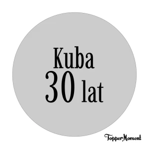 Dekor koło z grawerem "imie + cyfra + lat"