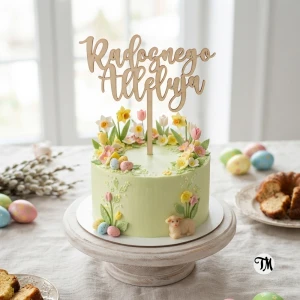 Topper "Radosnego Alleluja" na Wielkanoc (Boho)