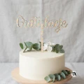 Drewniany Topper Gratulacje na tort