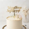 Topper Wszystkiego Najlepszego złoty