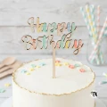 Drewniany Topper Happy Birthday