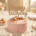 Drewniany Topper Happy Birthday na tort