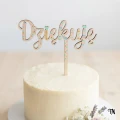 Drewniany Topper Dziękuję  na tort