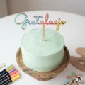 Drewniany Topper Gratulacje na tort
