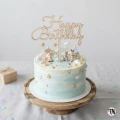 Drewniany Topper Happy Birthday na tort