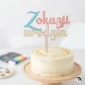drewniany Topper Z okazji urodzin