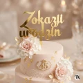 Topper Z okazji urodzin złoty