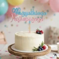 Drewniany Topper Wszystkiego Najlepszego