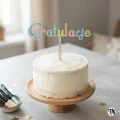 Drewniany Topper Gratulacje na tort