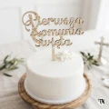 Drewniany topper komunijny