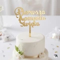 Topper Pierwsza Komunia Święta złoty