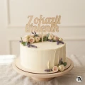 Topper Z okazji imienin drewniany