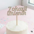 Drewniany Topper Z okazji imienin na tort