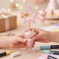 Drewniany Topper piker Gwiazdka ażurowa na deserek