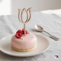 Drewniany mini Topper piker Tulipan na deserek