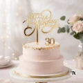 Topper urodzinowy HAPPY Birthday złoty