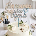 Drewniany Topper komunijny z imieniem
