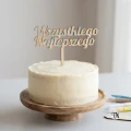 Drewniany Topper urodzinowy Wszystkiego Najlepszego